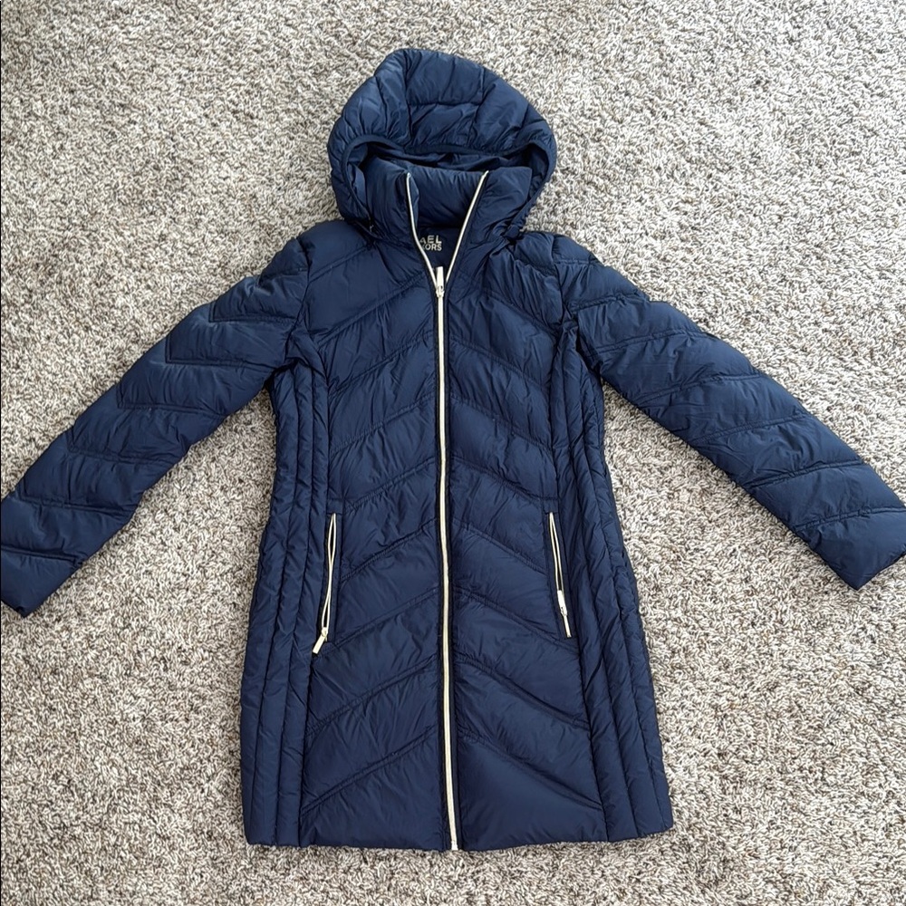 MICHAEL Michael Kors Blue Quilted Puffer Jacket
